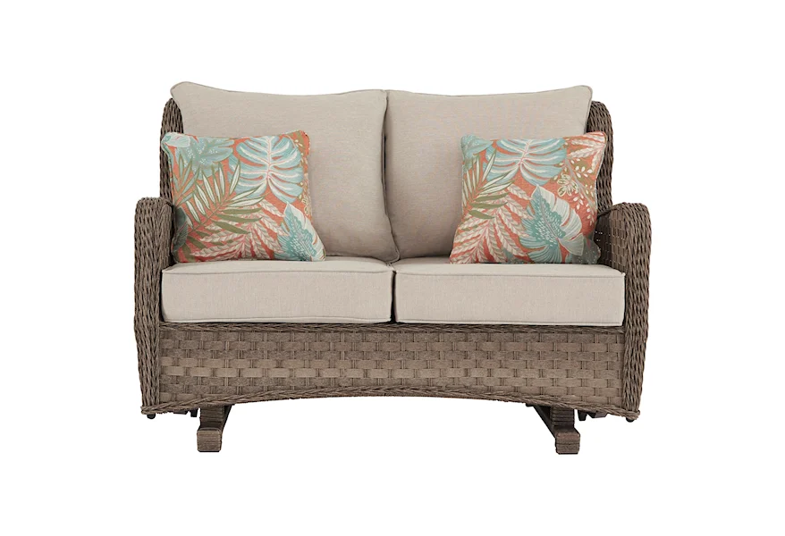 Clear Ridge Loveseat Glider w/ Cushion by Signature Design by Ashley at Esprit Decor Home Furnishings